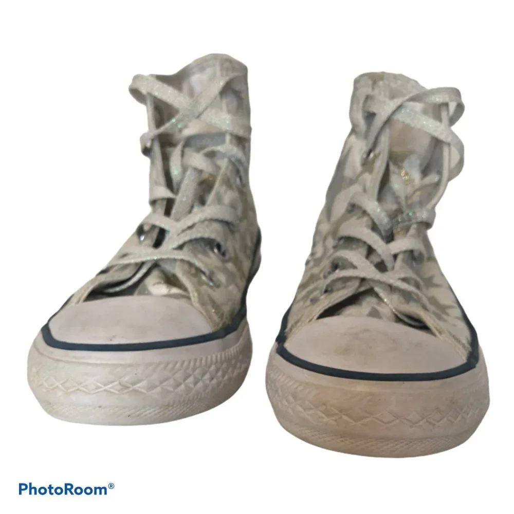 CONVERSE Kids Glitter Stars High Tops 13 - Picture 4 of 7
